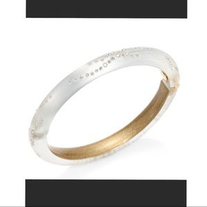 Silver Alexis Bittar Lucite Swarovski Bracelet